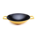 Panela de ferro fundido em esmalte Wok de ferro fundido